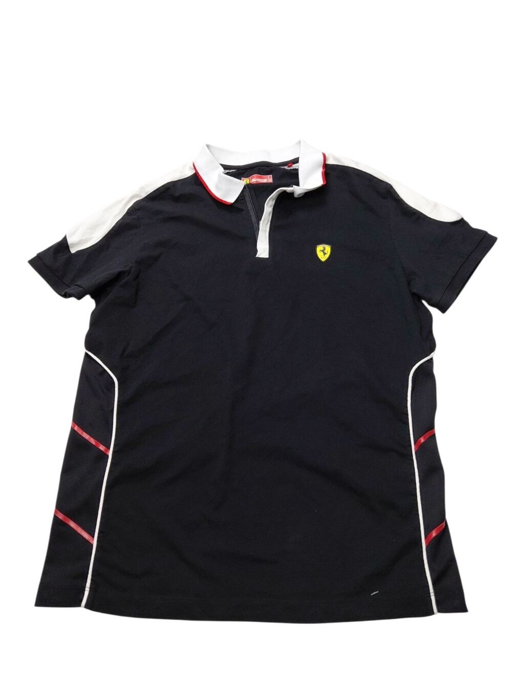 Scuderia Ferrari Polo Shirt 1/4 Zip Men's Size Large F1 Racing Ferrari Slim